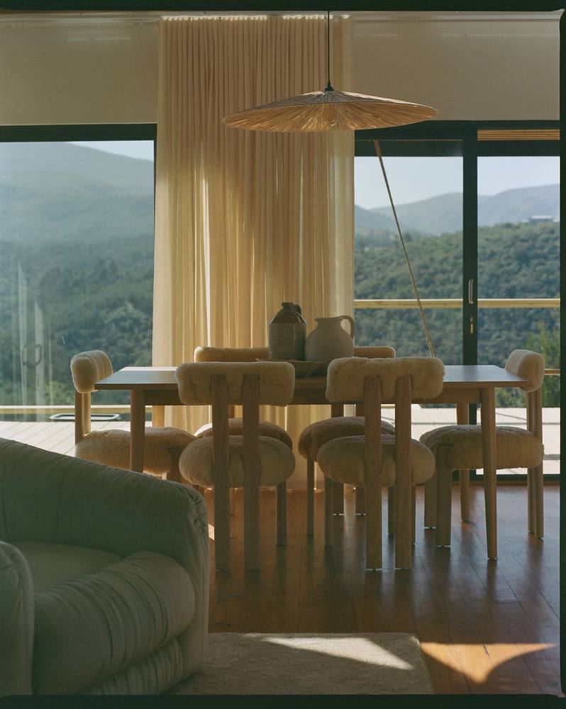 Dining table looking over the valley